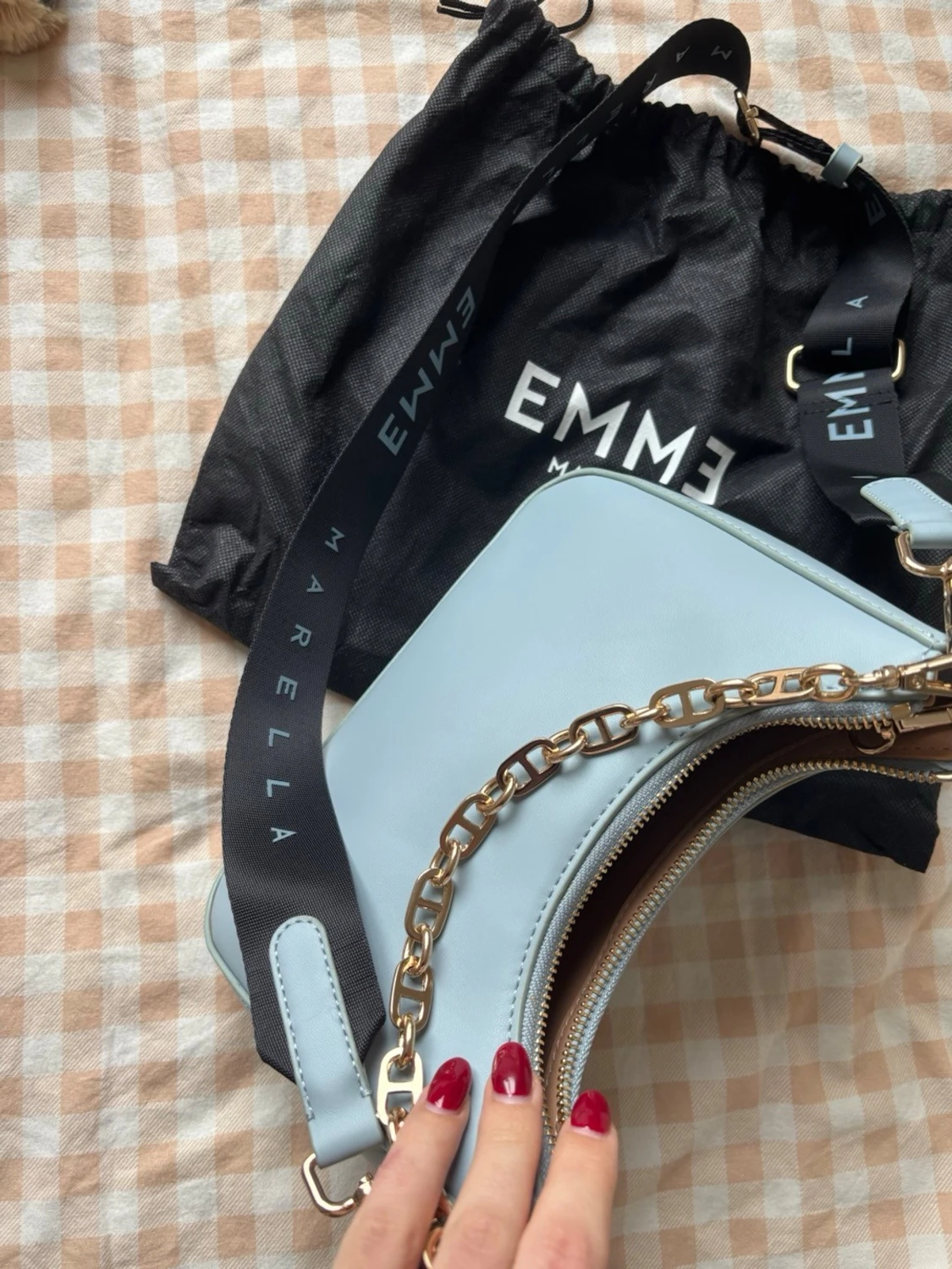 Ljusblå handväska från Emme Marella - 3