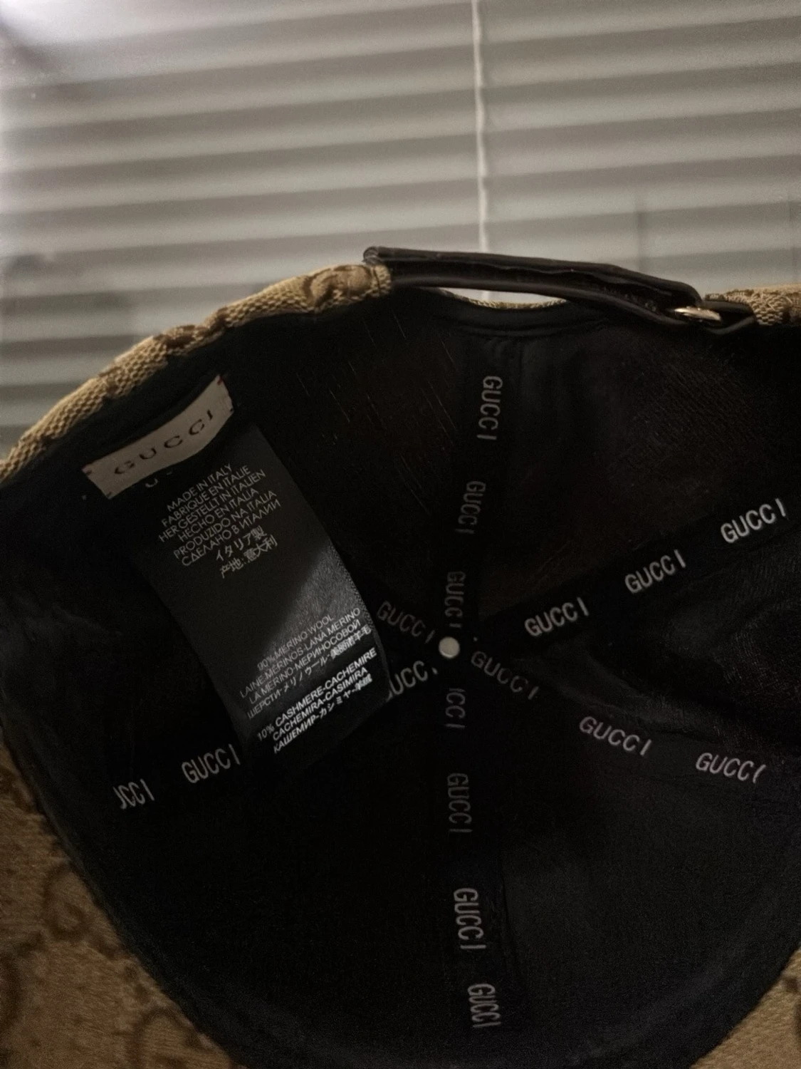 Gucci beige keps med GG-mönster - 2