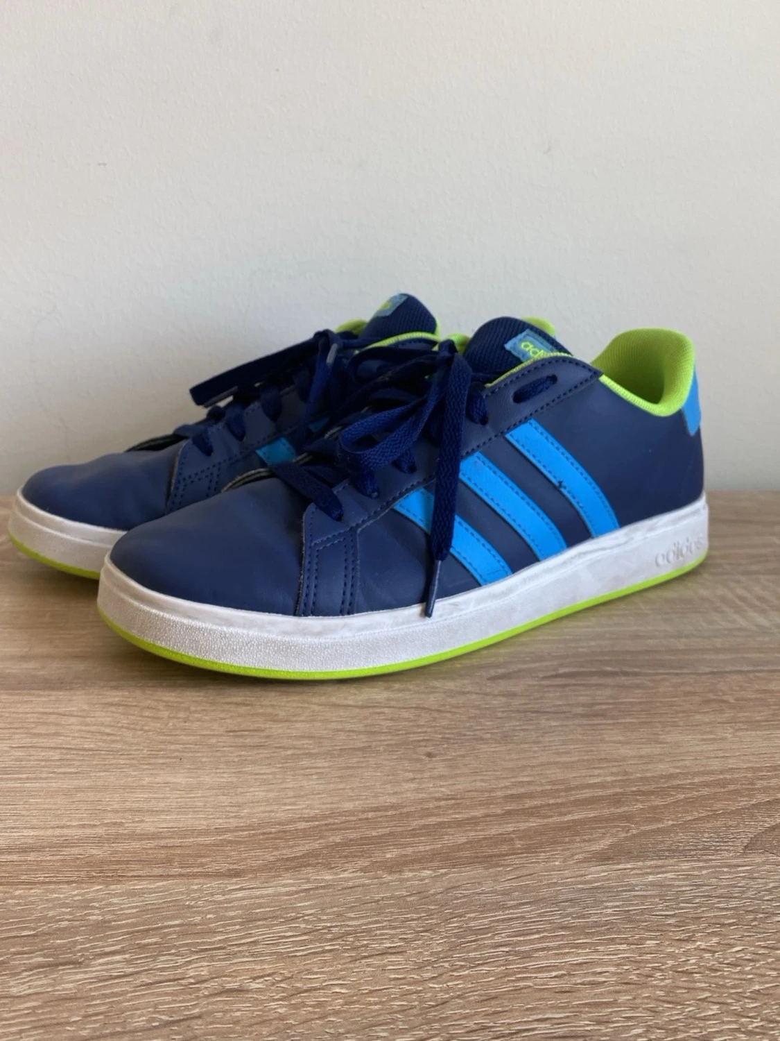 Adidas sneakers blå och lime - 1