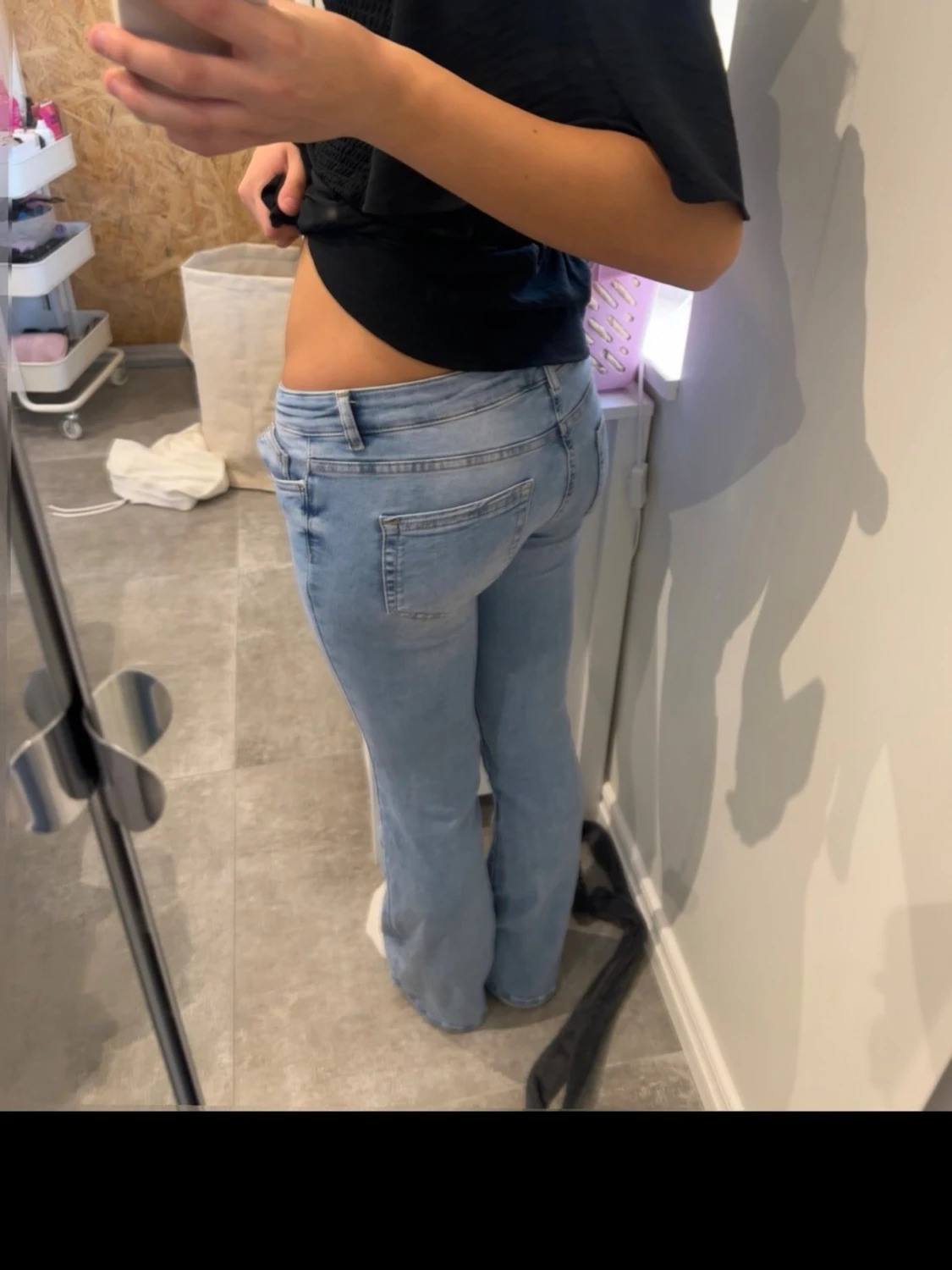 Ljusblå raka jeans - 1