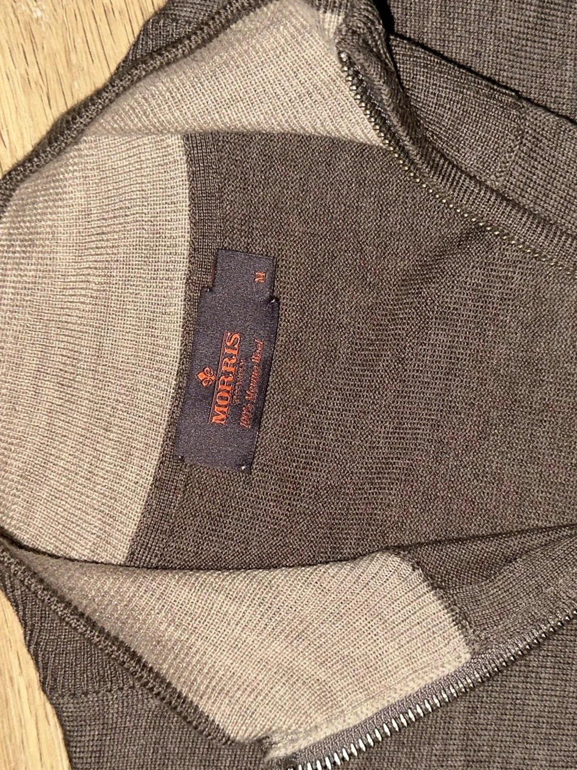 Mörkgrå ziptröja med ståkrage - 2