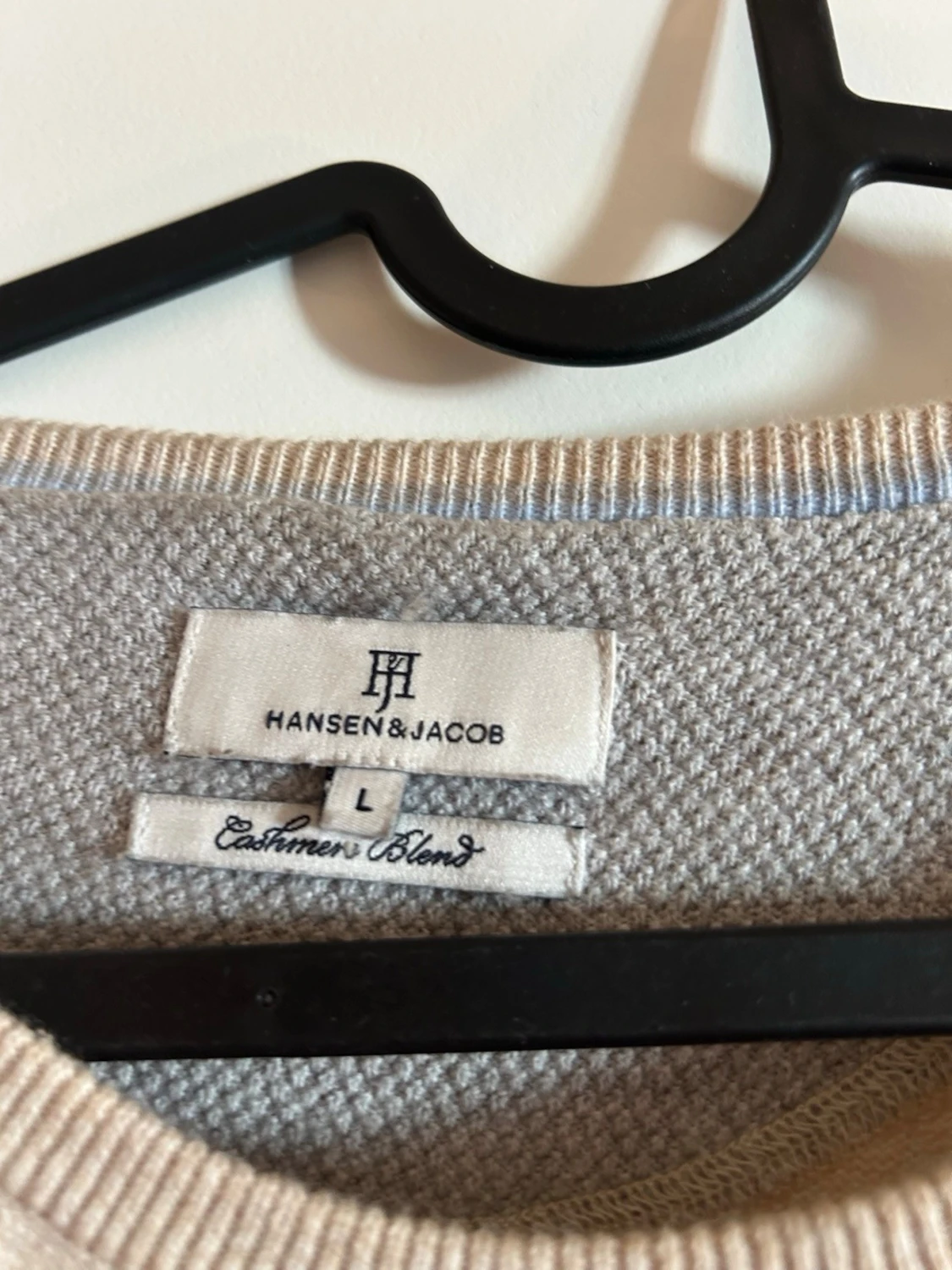 Beige cashmereblandad tröja Hansen & Jacob - 1