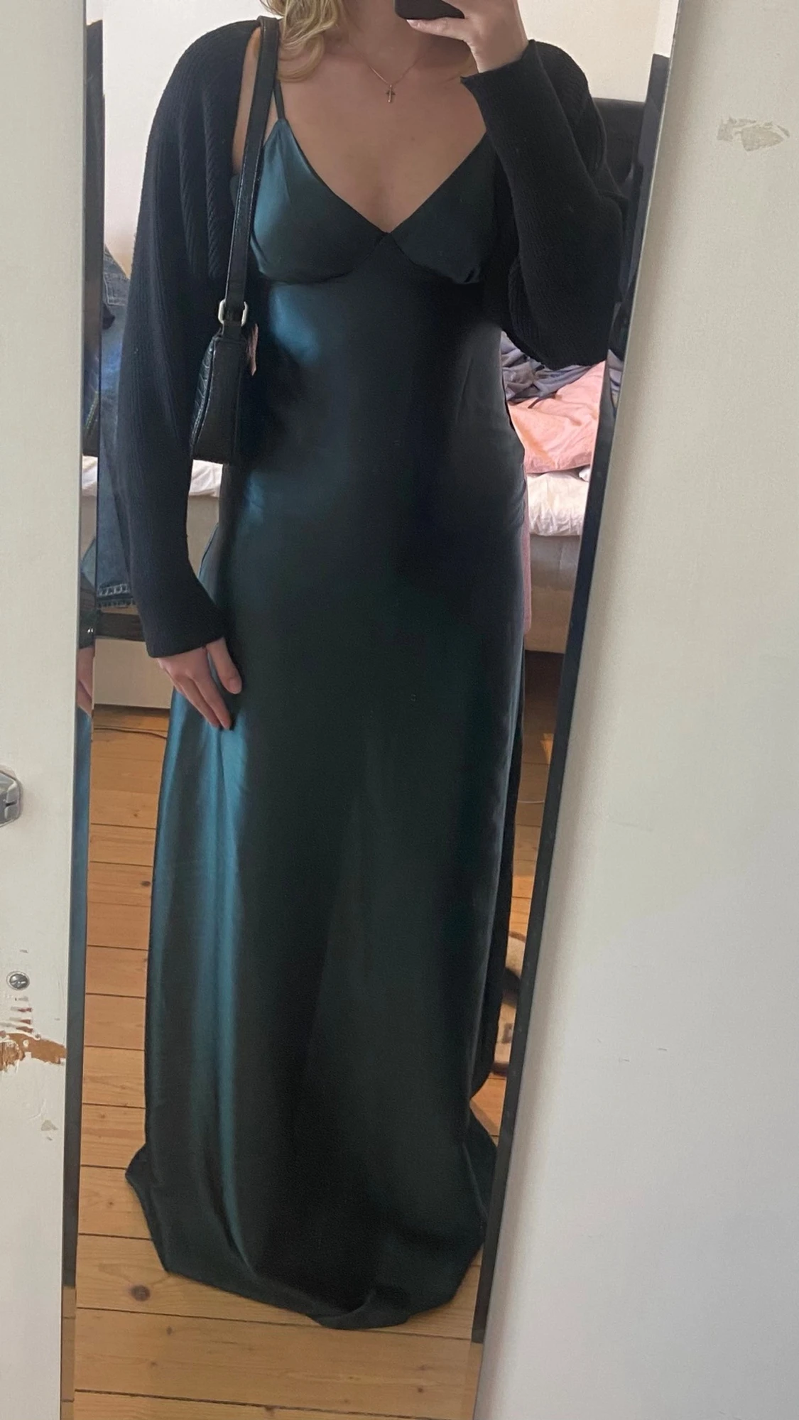 Mörkgrön balklänning (extra lång) från by Stina - 2