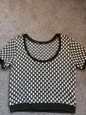 Rutig topp från Zara - Kortärmad topp från Zara i grönt och vitt med rutigt mönster. Aldrig använt. Skicka gärna prisförslag!❤️