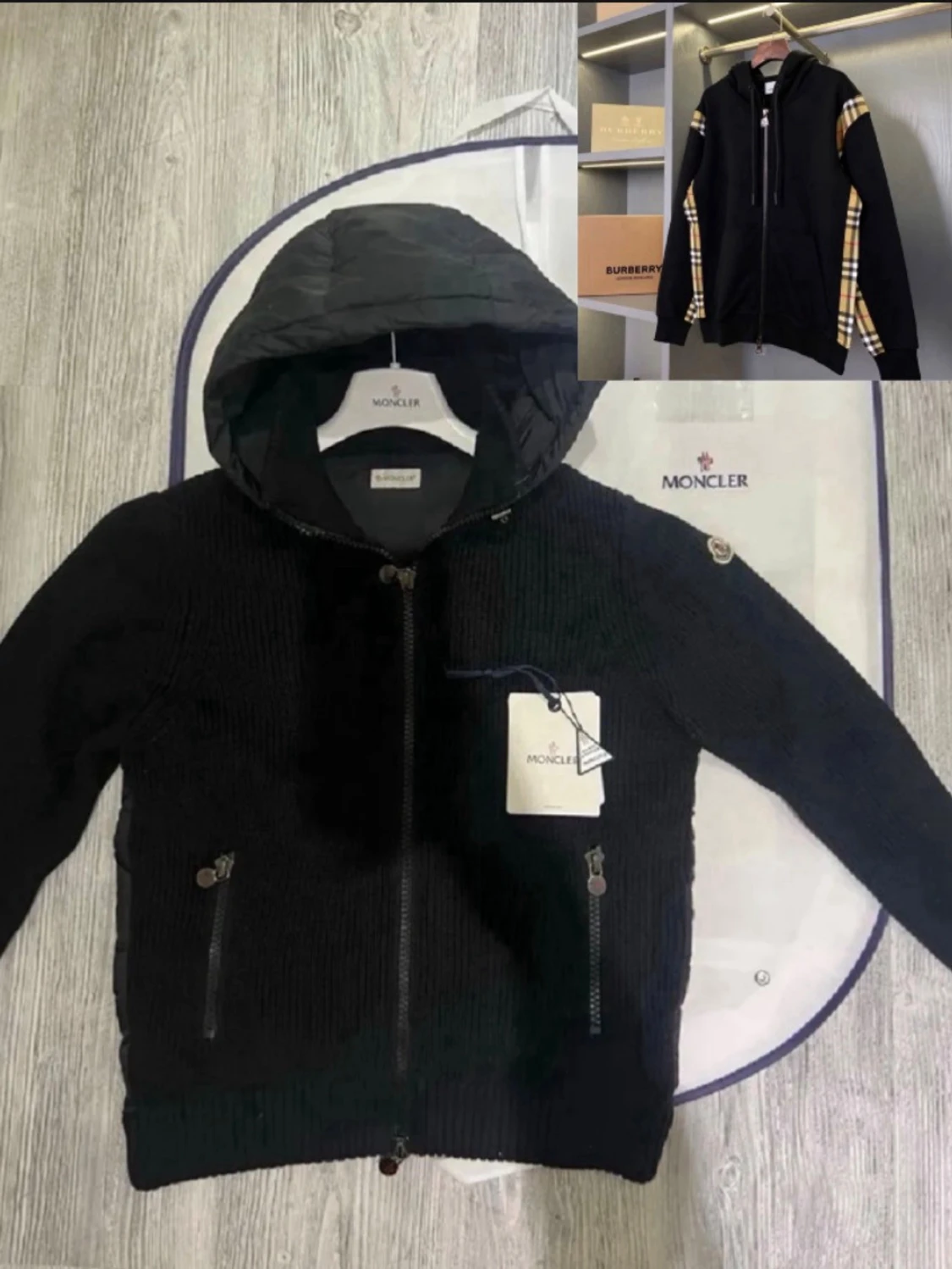 Moncler cardigan/bb hoodie på köpet