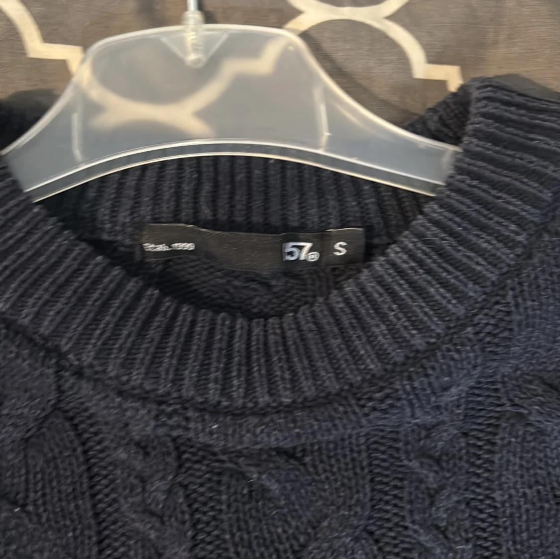 Två mörkblå stickade tröjor från 157 - 3