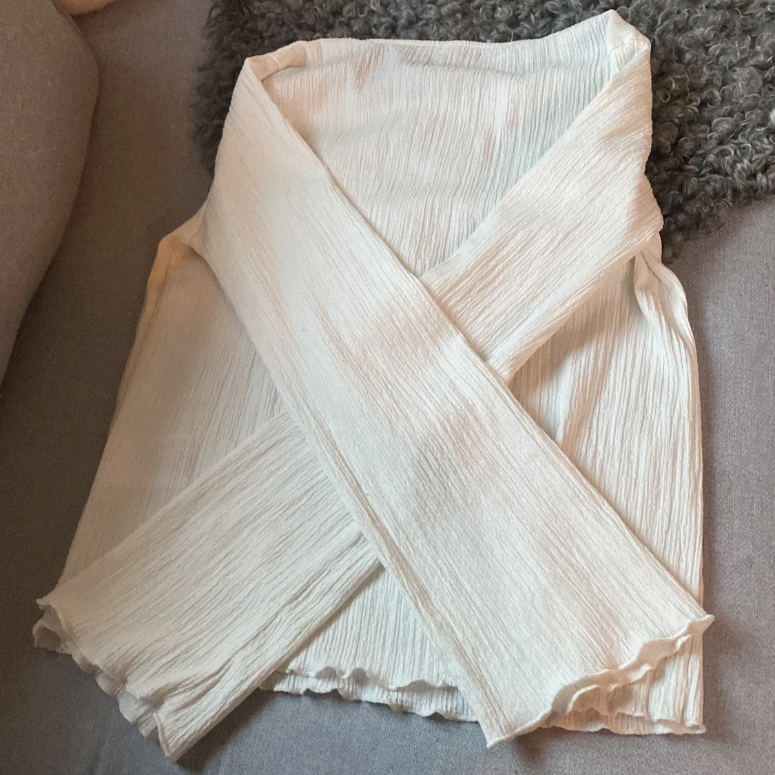 Vit långärmad topp från 157 storlek 150 - 1