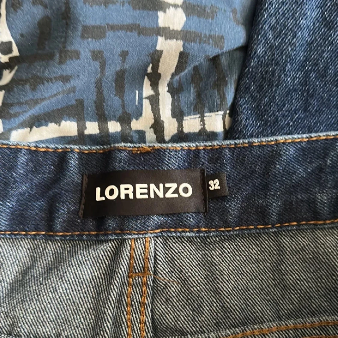 Blå wide jeans från Lorenzo, stl 32 - 3