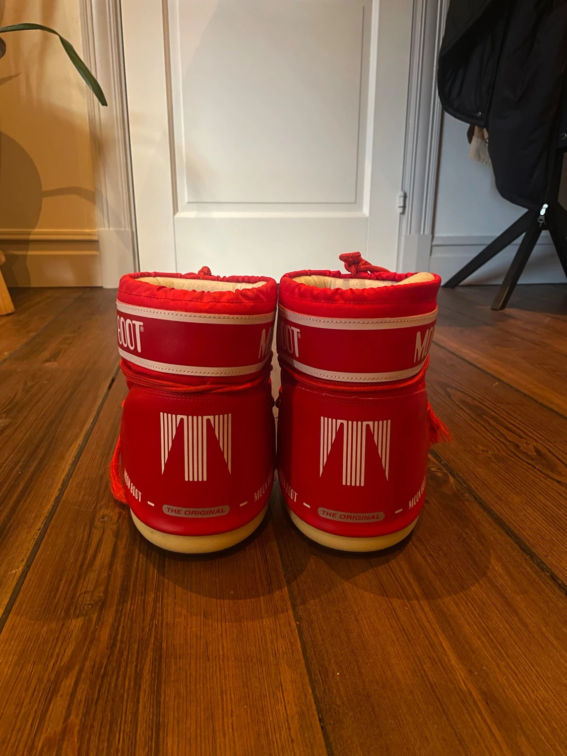 Röda Moon Boot med snörning - 2