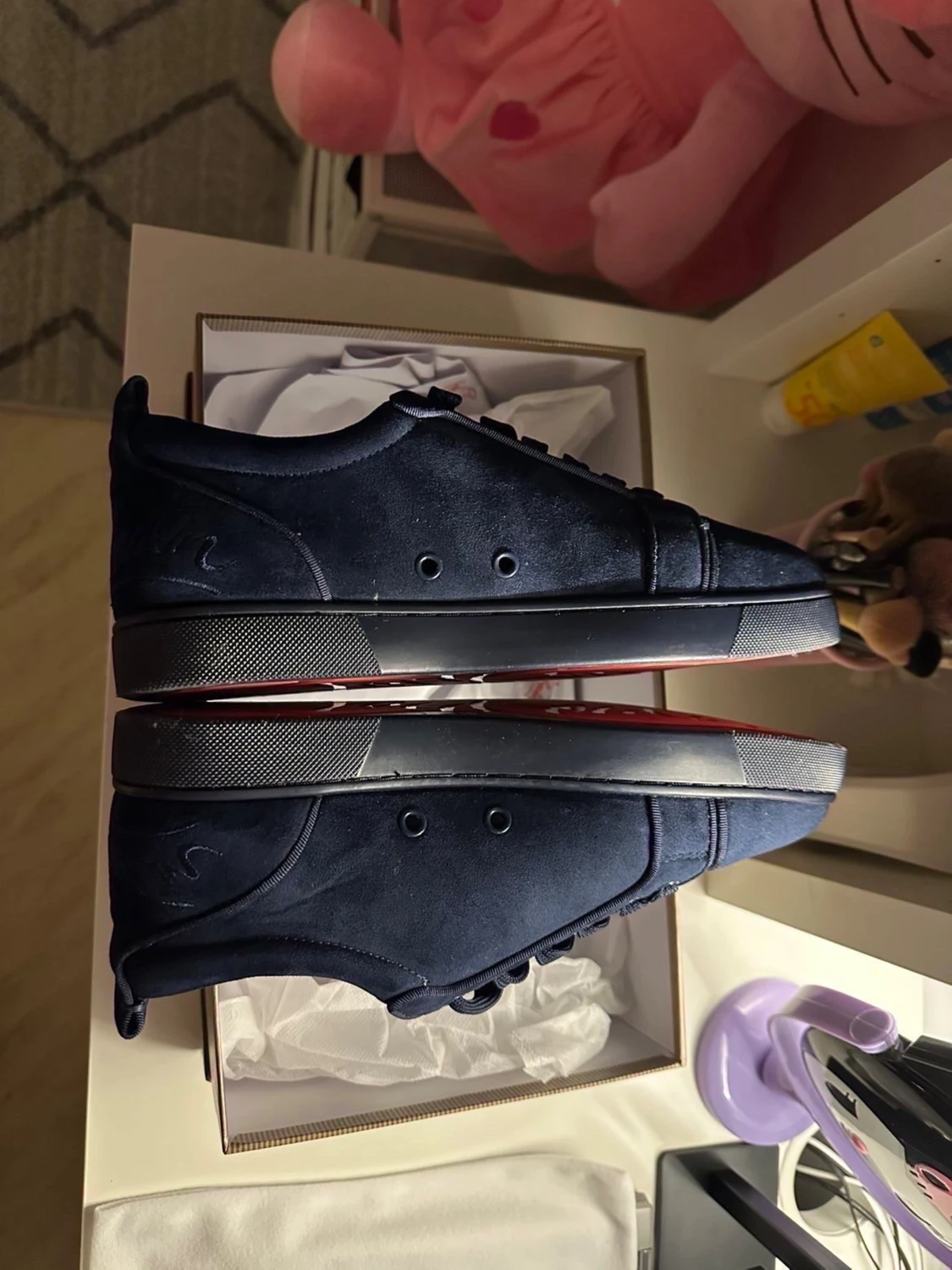 Mörkblå Christian Louboutin sneakers - 6