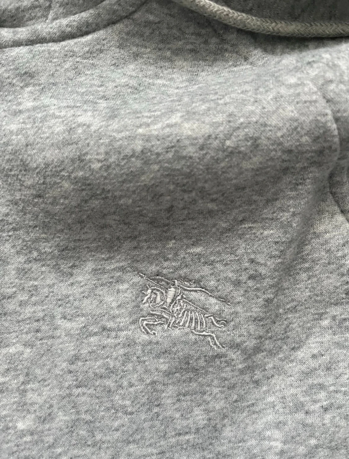 Grå hoodie från Burberry med dragkedja - 1