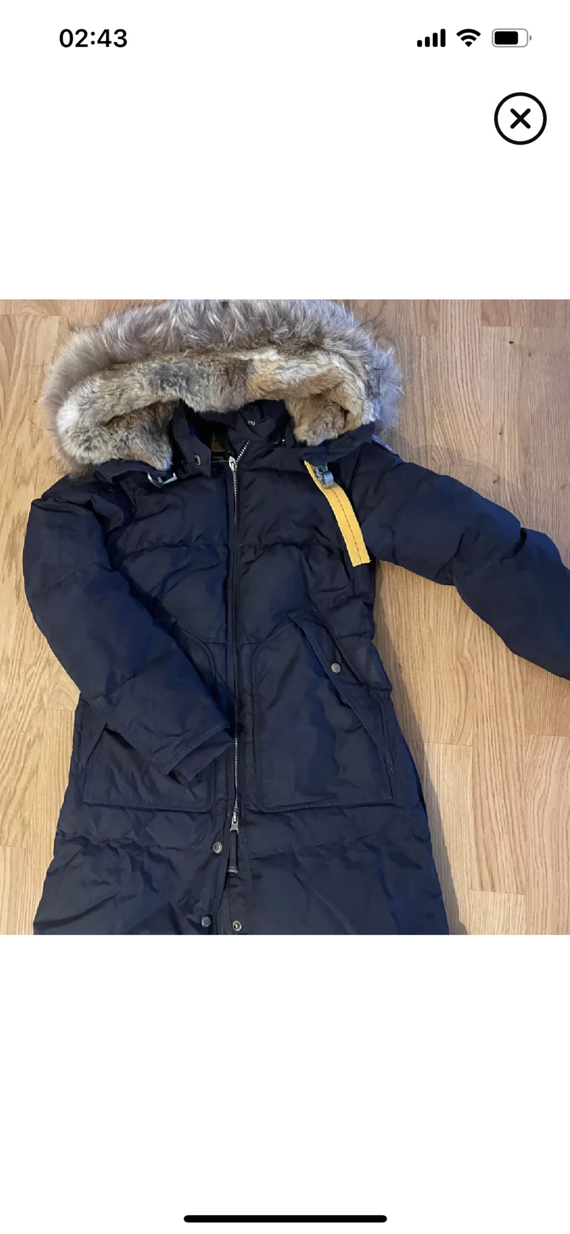 Svart Parajumpers lång dunjacka - 1