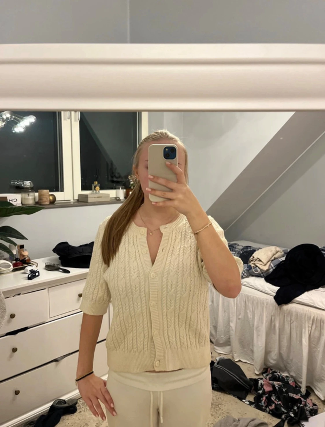 Beige stickad kofta Holly & Whyte - 2