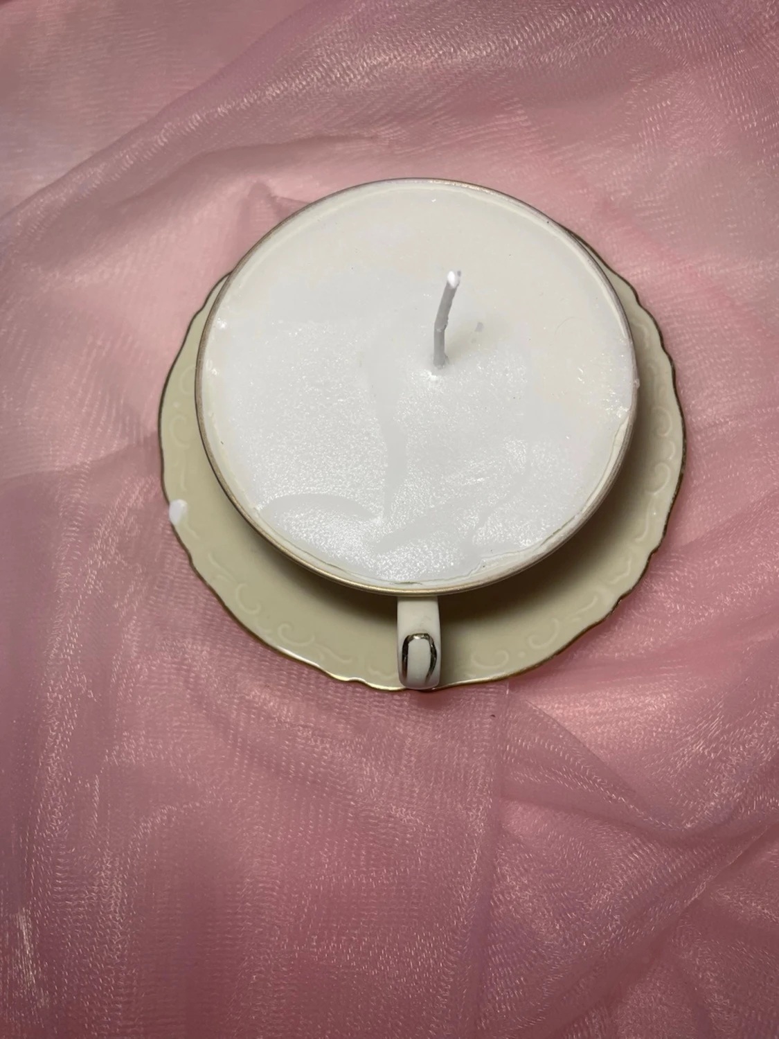 Doftljus i en tekopp i en vit färg nr 1  - 4