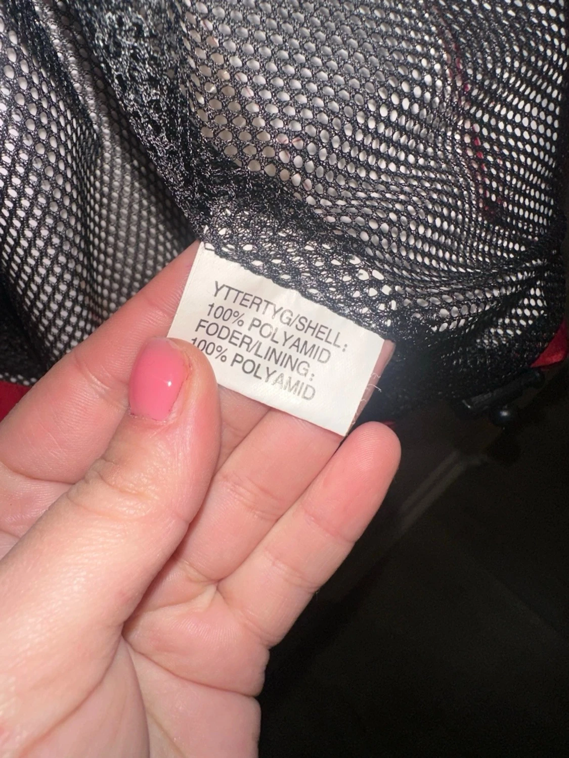 Röd vindjacka från Pinewood, stl L - 6