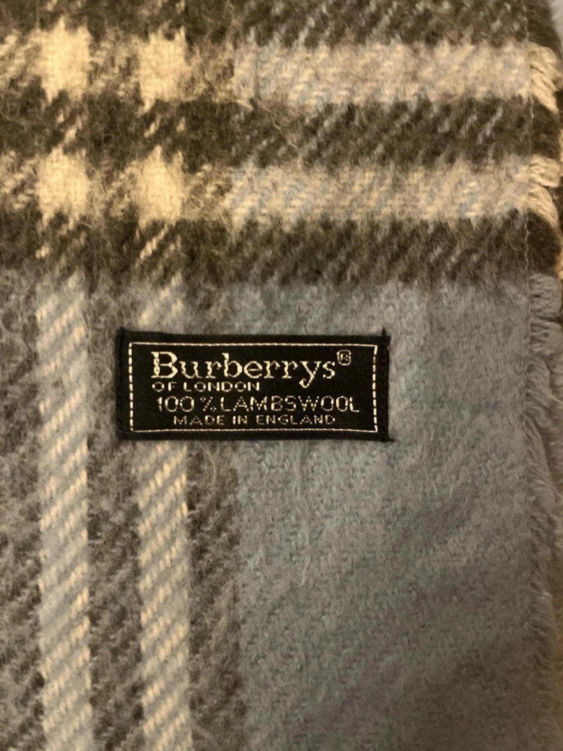 Rutig blå ullhalsduk från Burberrys - 1