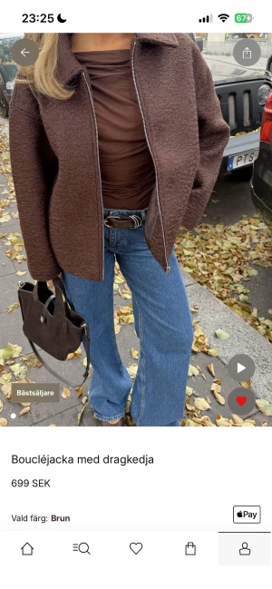 brun jacka - helt ny populär jacka från nakd i storlek 34!