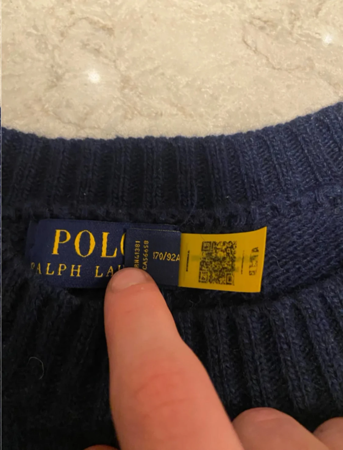 Marinblå stickad tröja Polo Ralph Lauren - 3