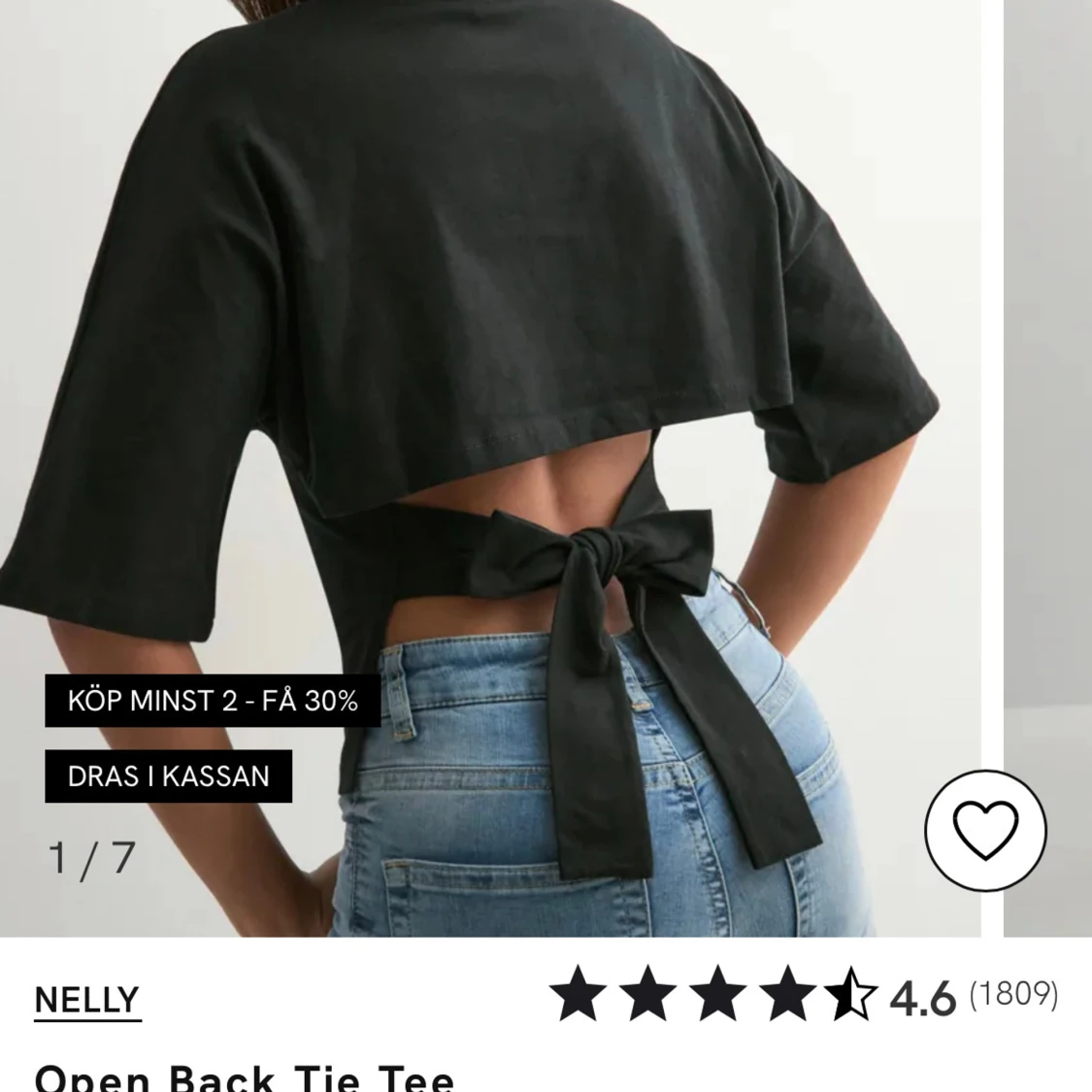 Svart topp med öppen rygg från Nelly - 1