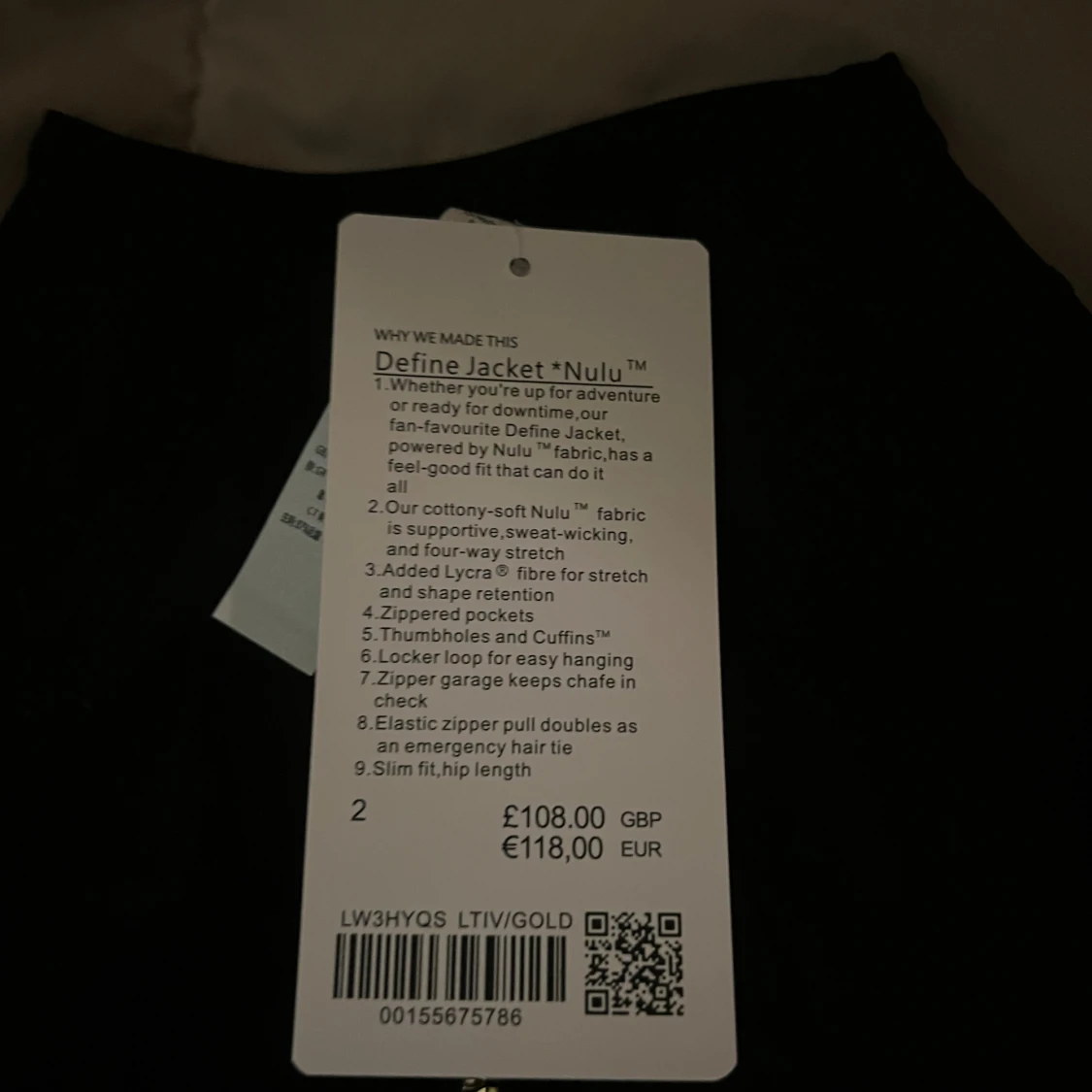 Svart Define Jacket från Lululemon - 3