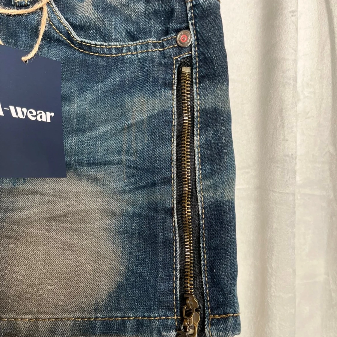 Jeanskjol med dragkedjor  - 2