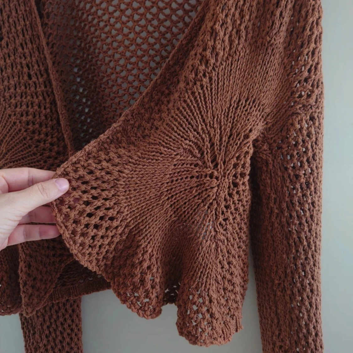 Brun stickad kofta från Woman Borsache - 1