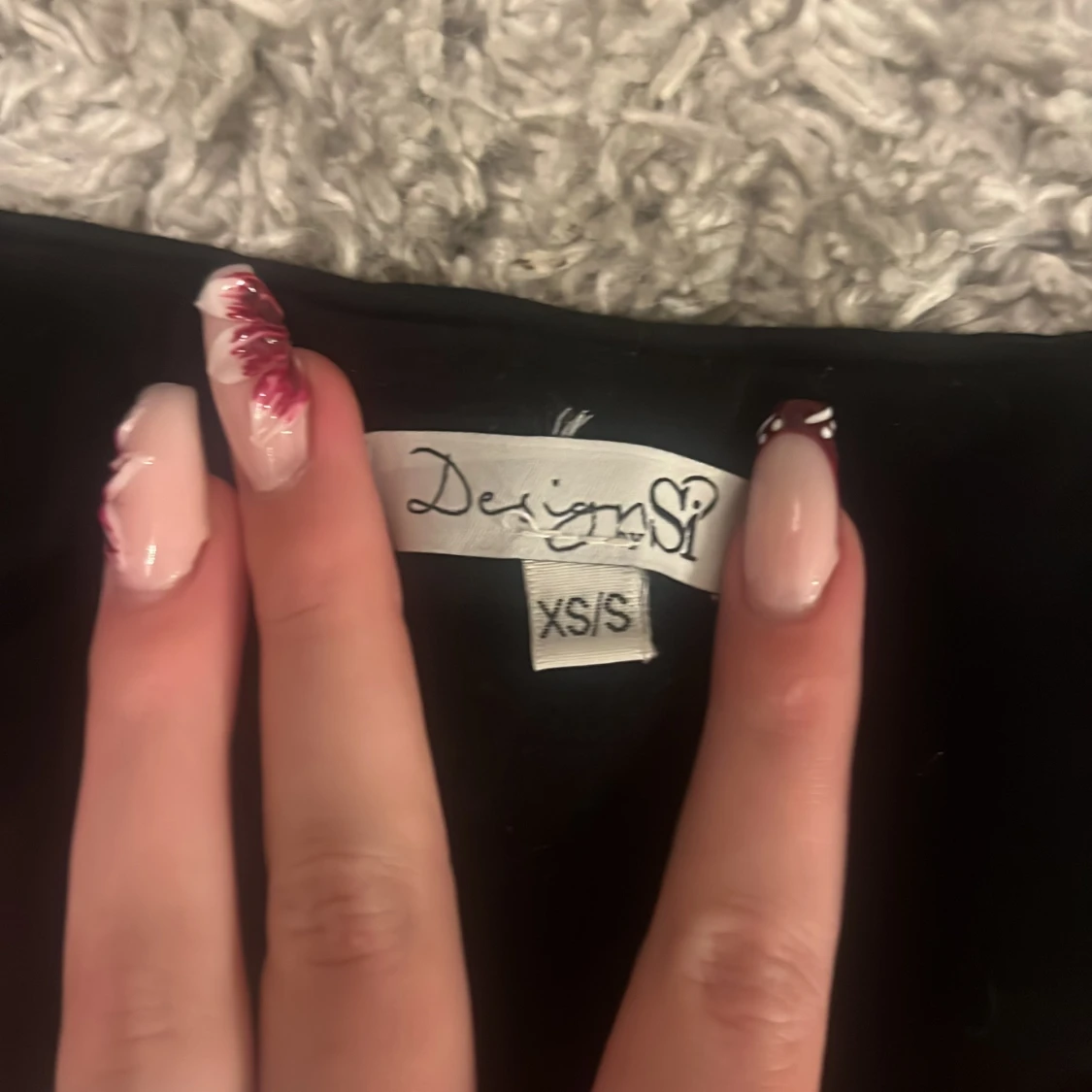 Svart långärmad knytblus Design By Si - 1