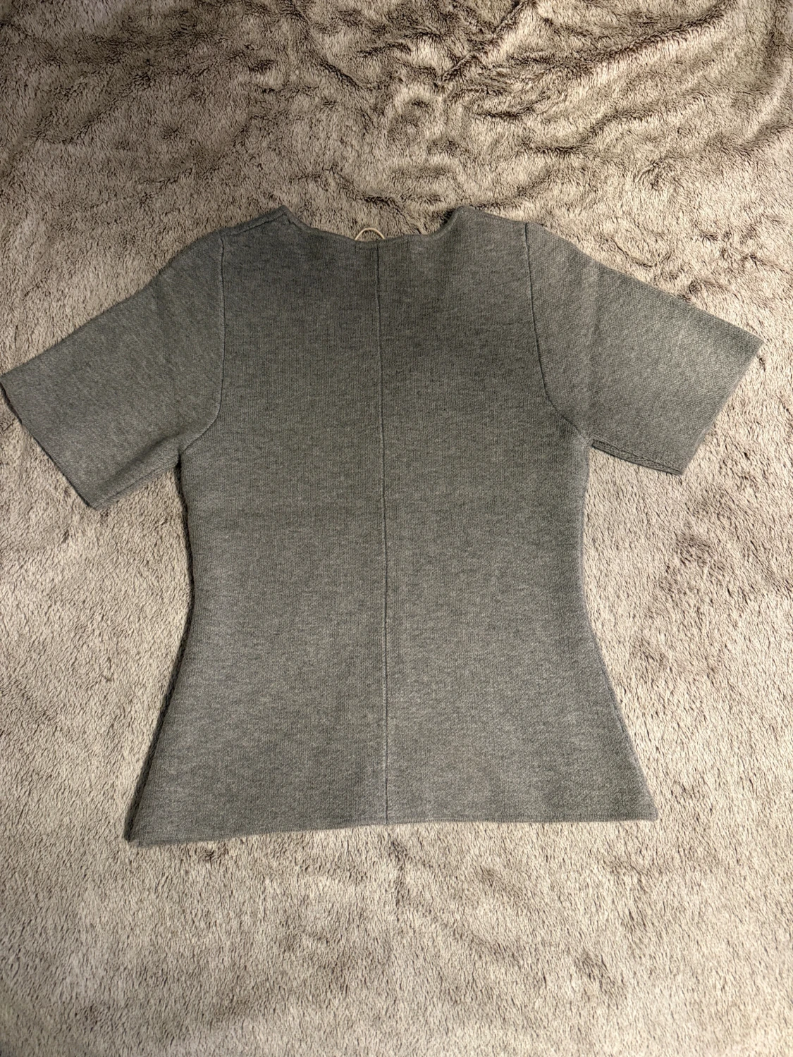 Grå stickad topp med knappar Gina Tricot - 2