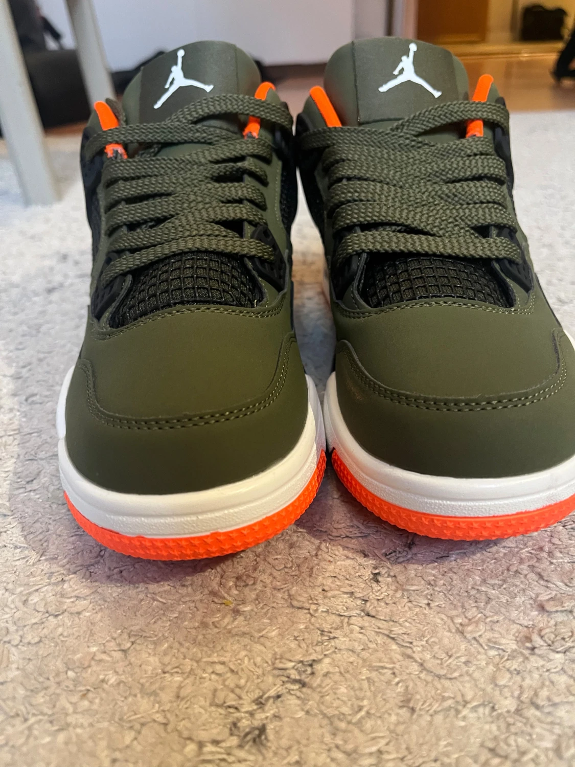Nike Jordan 4 sneakers olivgrön/orange - 2