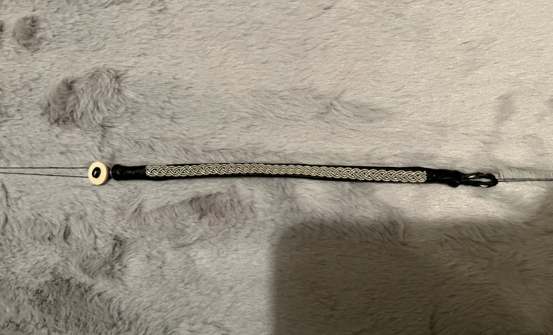 Armband: Läder & Tenntråd  - 1