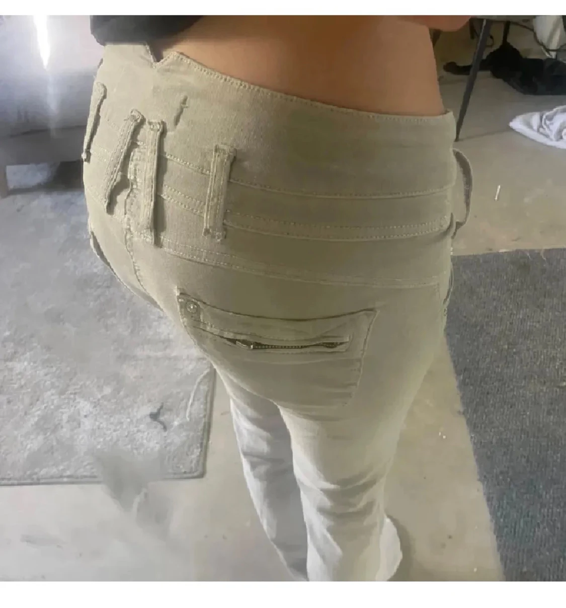 Grå Freeman T. Porter byxor med dragkedjor - 1