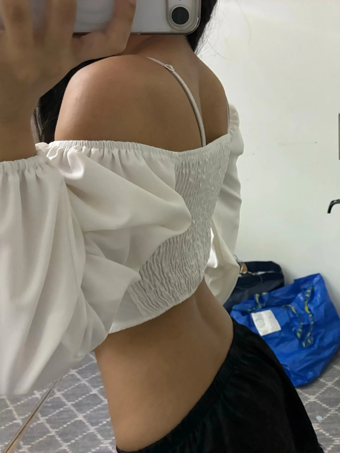 Vit offshoulder korsett-topp - 3