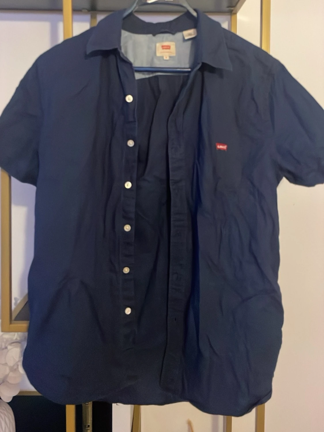 Mörkblå kortärmad skjorta Levi's