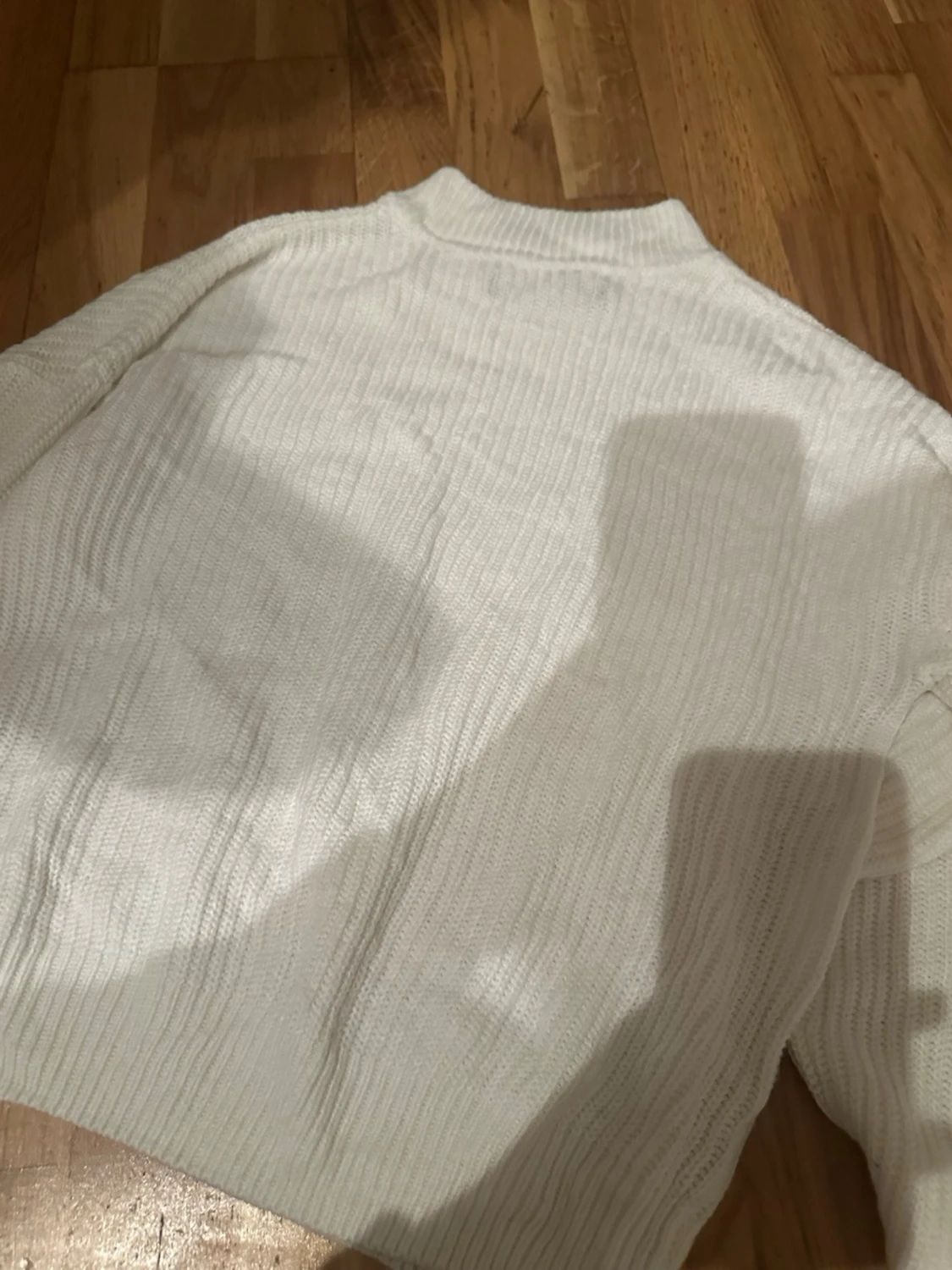 Vit ribbad stickad tröja FB Sister - 2