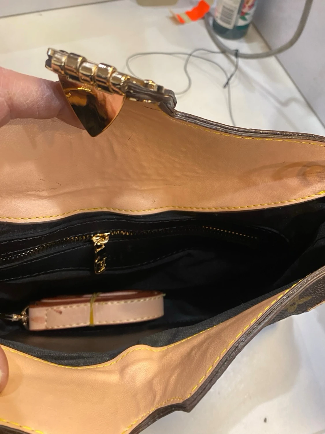 Brun  axelväska - 2