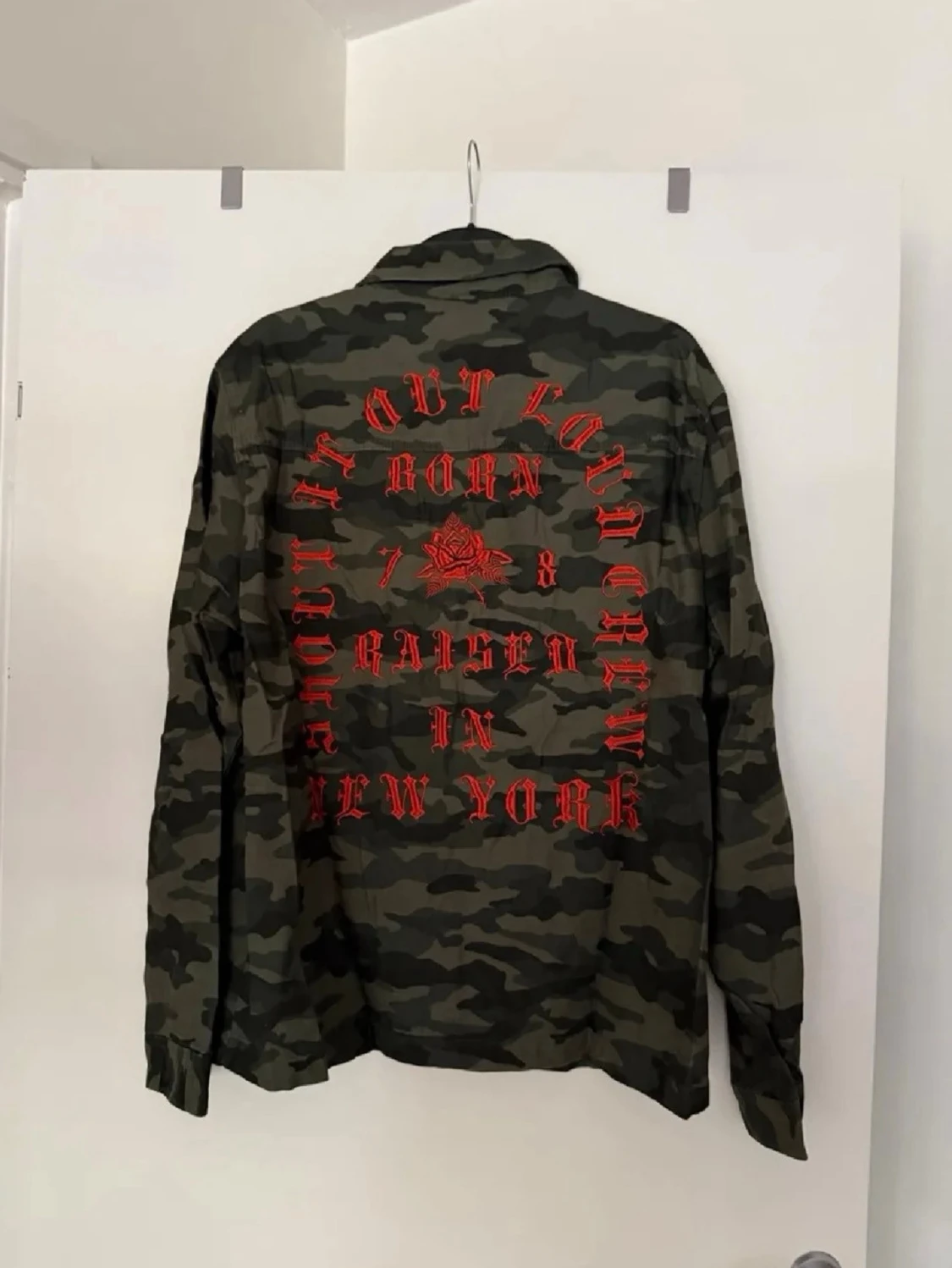 Militärjacka med tryck  - 1