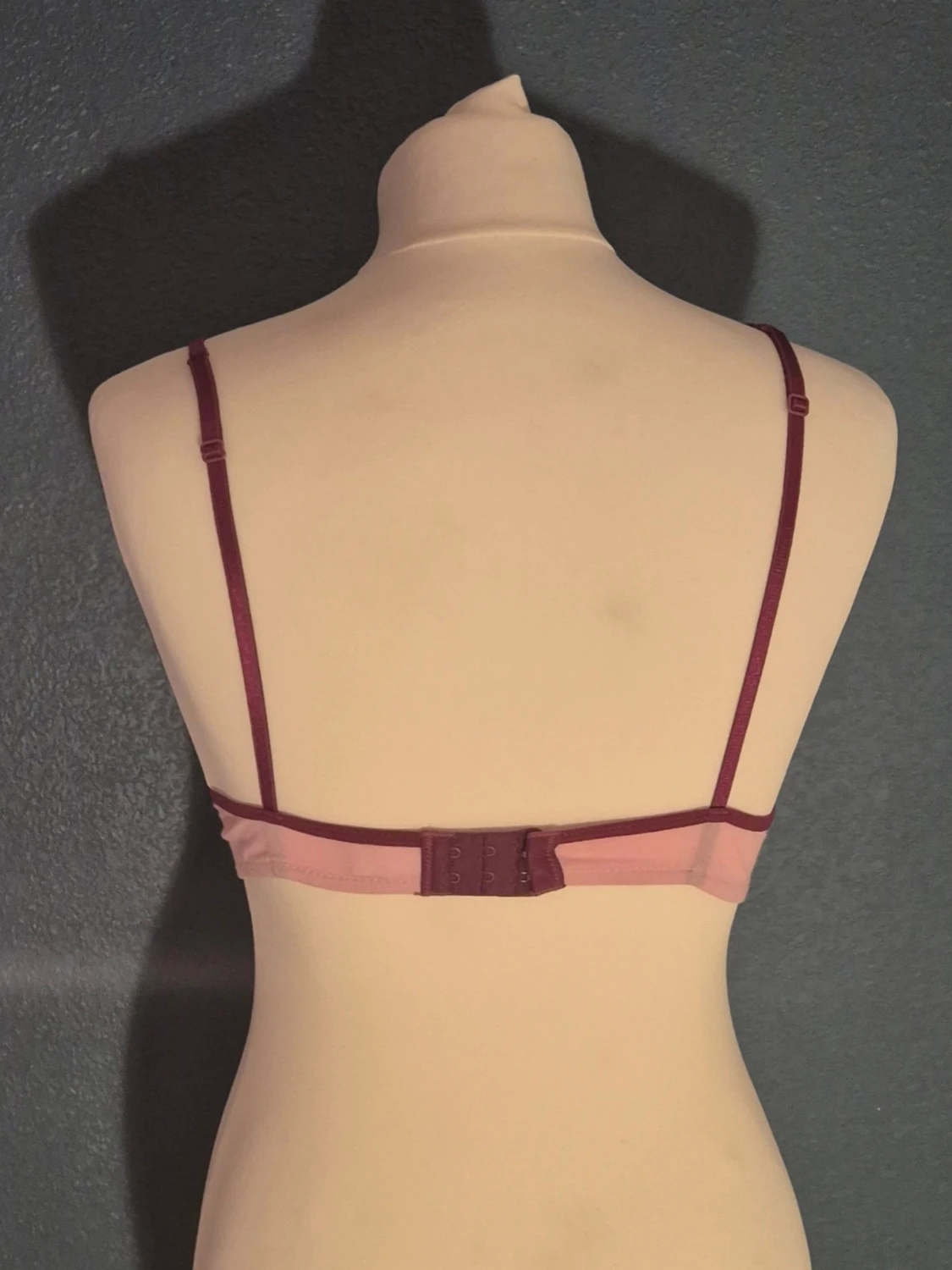 Rosa bh med vinröda detaljer 75B - 3
