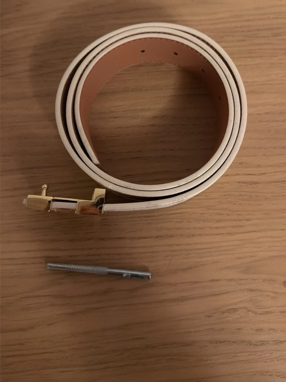 Vit monogram bälte - 1