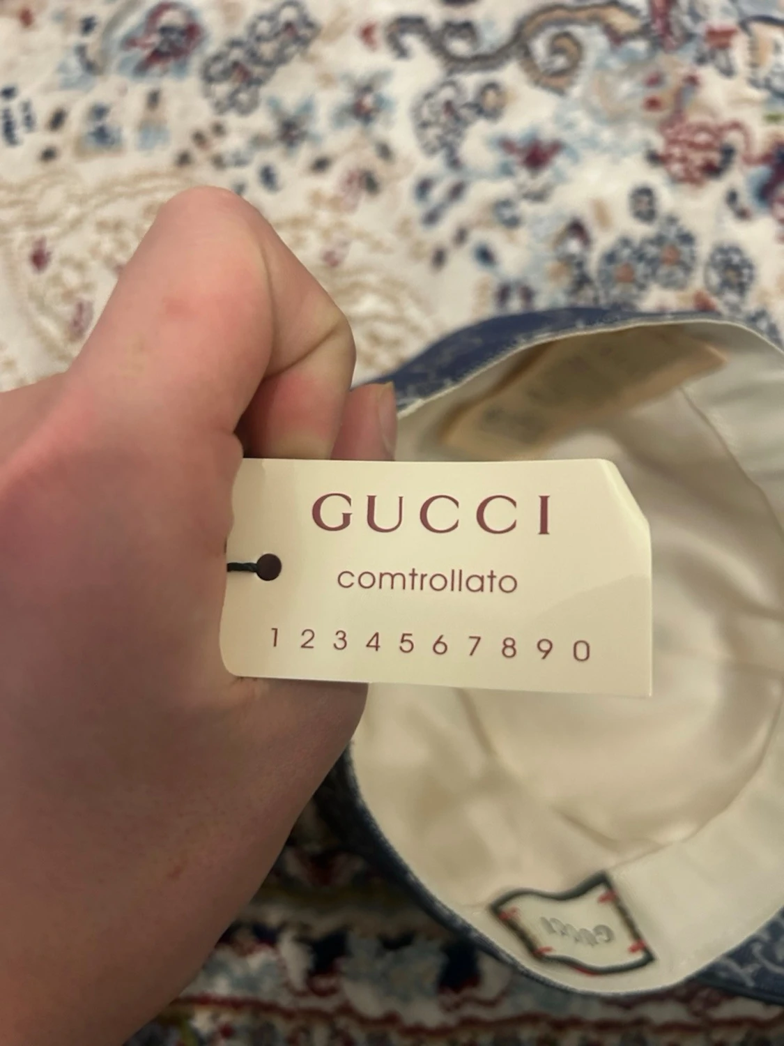 Blå denimkeps från Gucci - 2