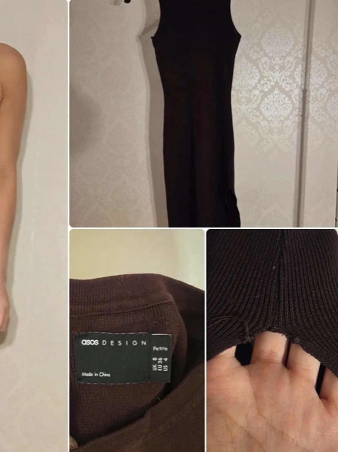 Brun asymmetrisk klänning från ASOS - 1