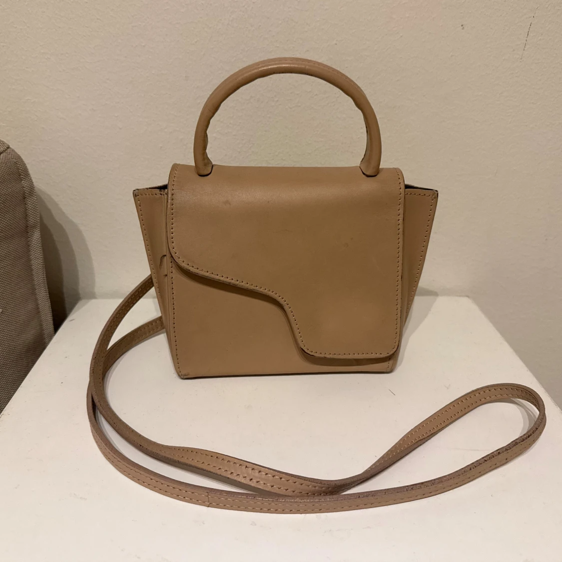 beige atp mini montalcino väska
