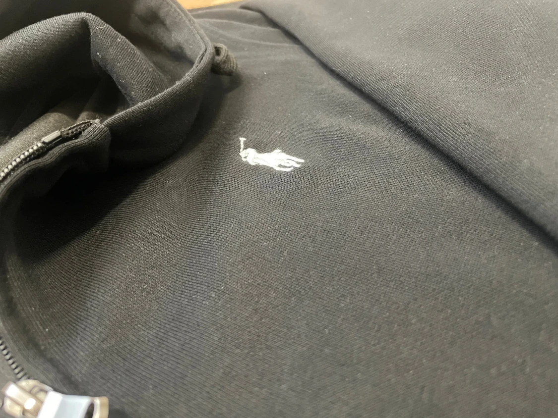 Svart zip-Hoodie - 1