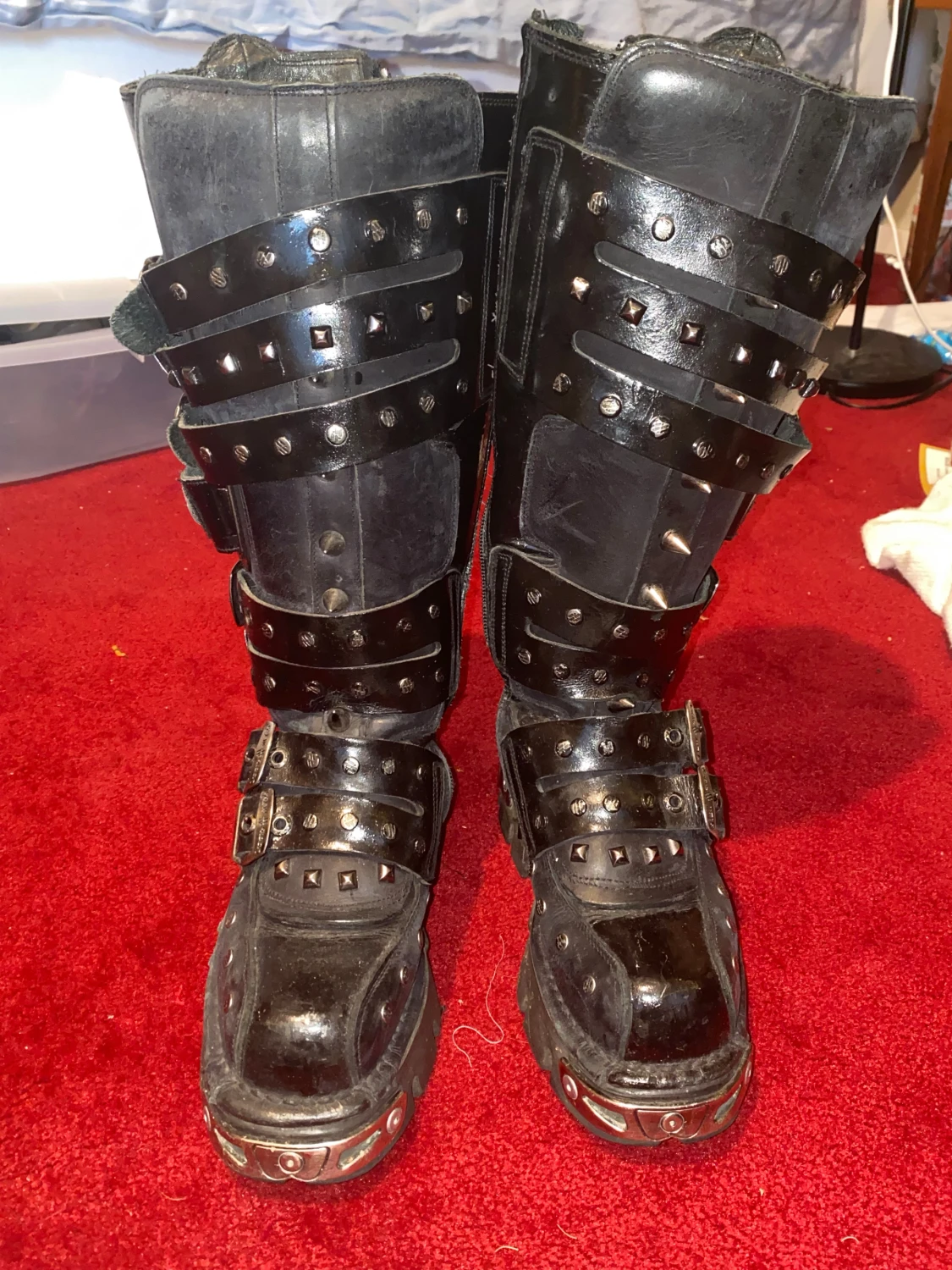 New Rock svarta boots med nitar - 1