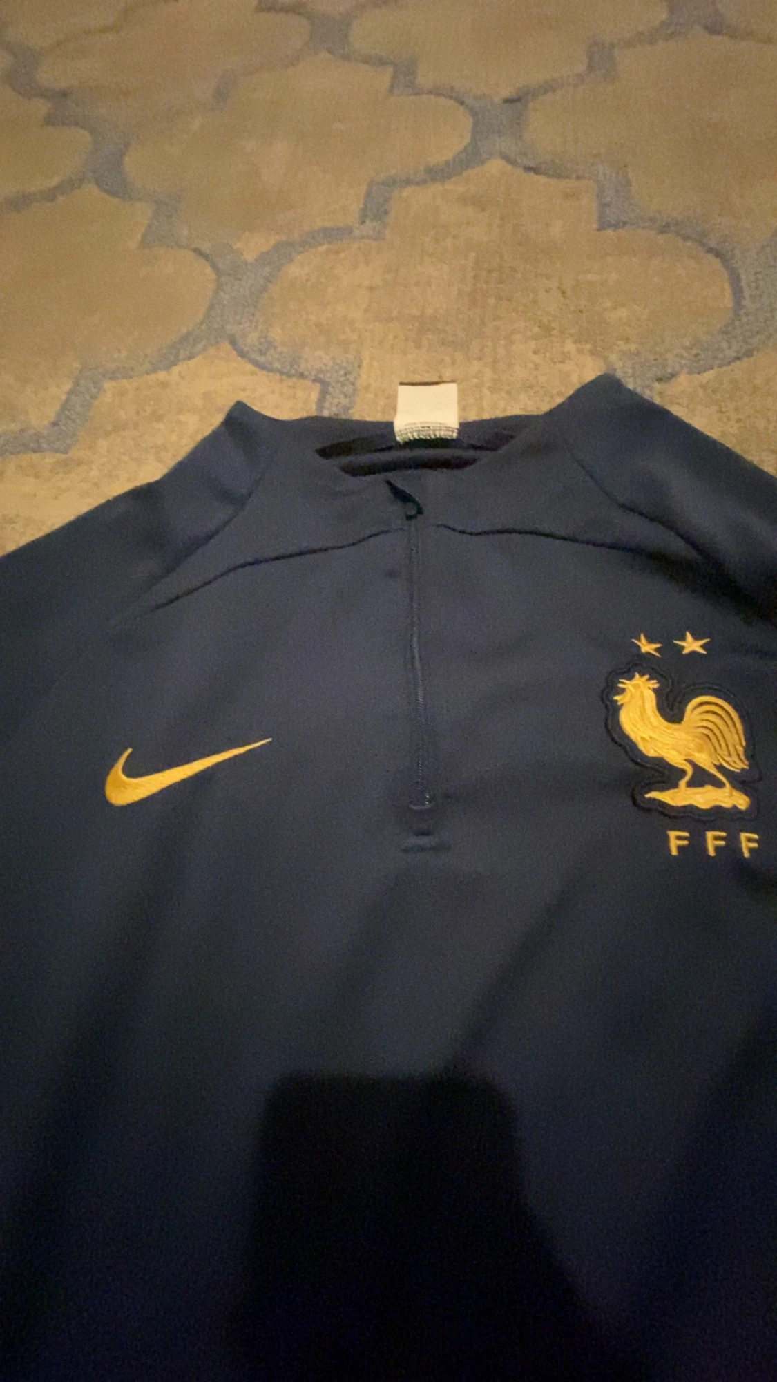 Marinblå Frankrike fotbollströja Nike S - 2