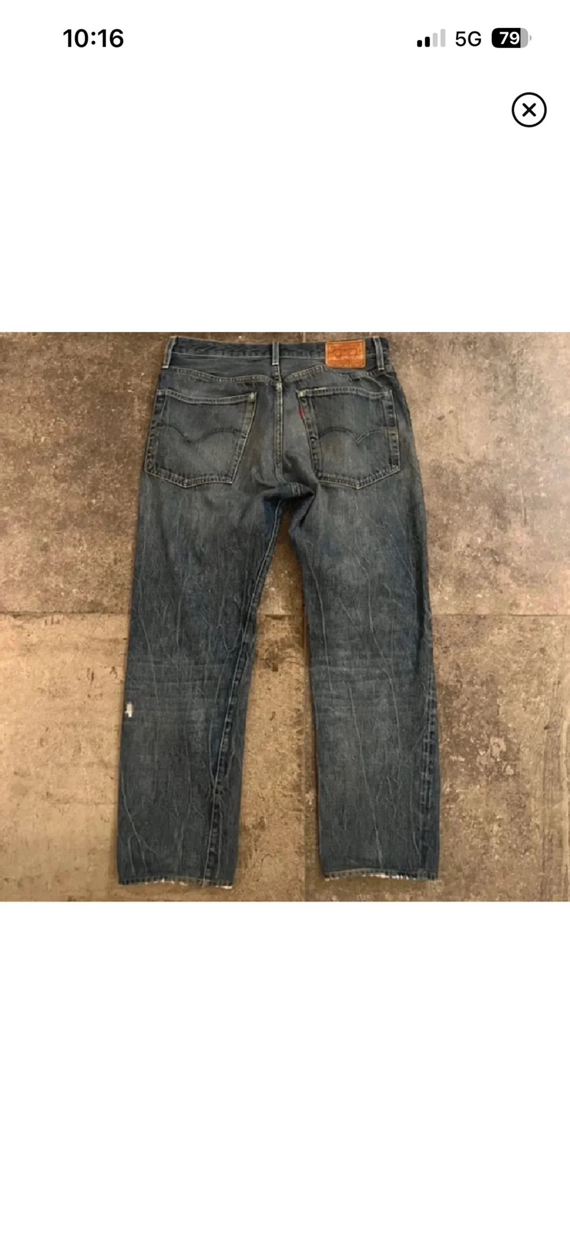 Vintage Levi's 501 blå jeans med rak passform - 1