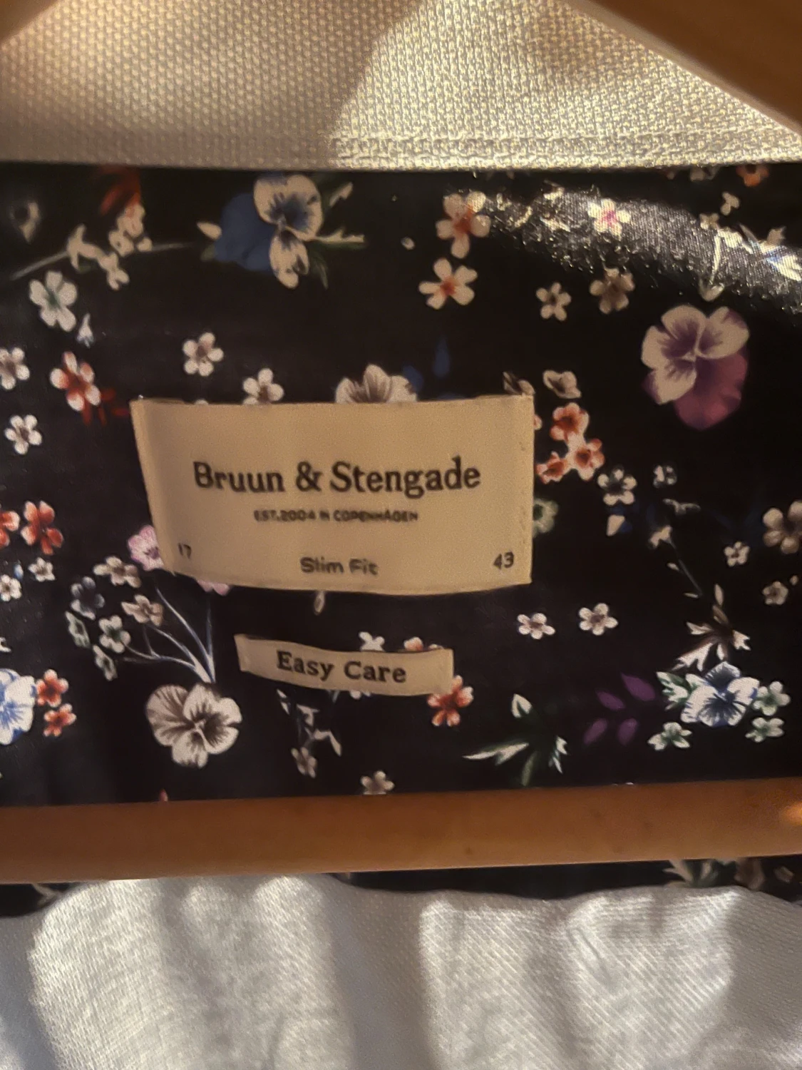 Slim fit ljusblå skjorta Bruun & Stengade