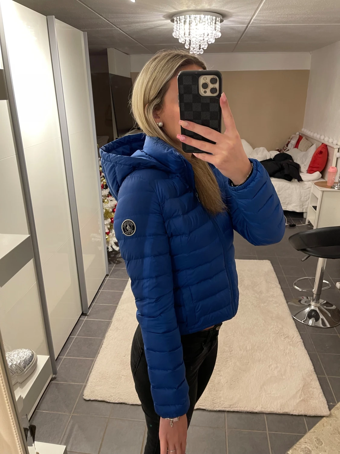 Blå pufferjacka med huva från Abercrombie & Fitch - 1