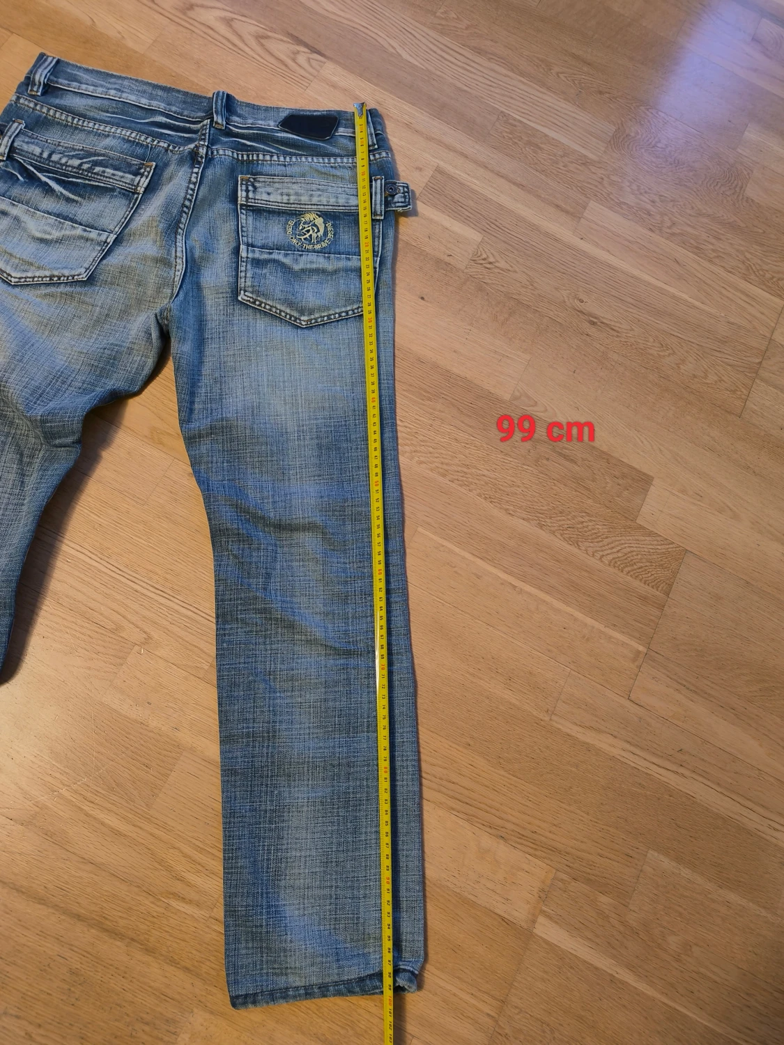 Blå Diesel jeans med broderad logga - 5
