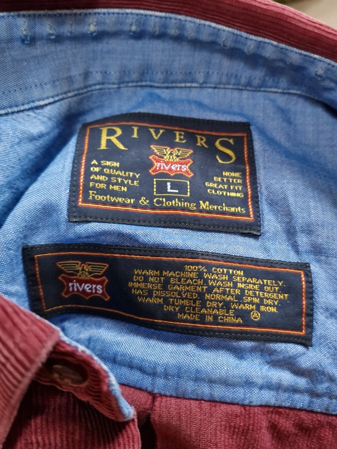 Burgundy corduroy shirt - 2