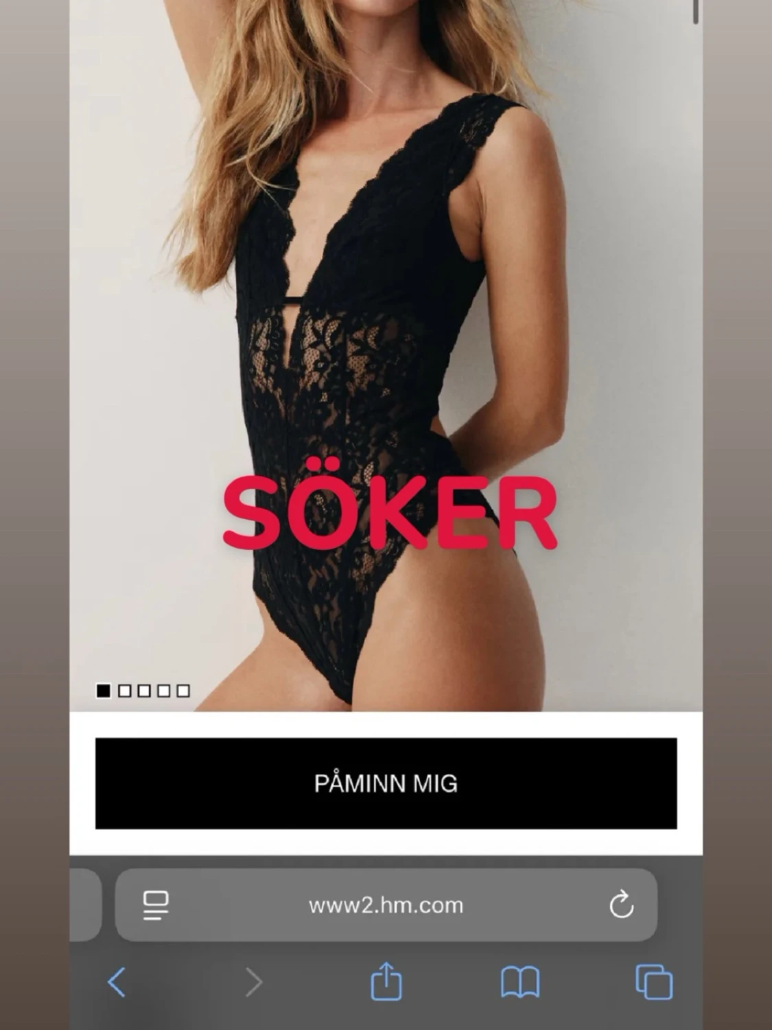 Svart spetsväst med v-ringning